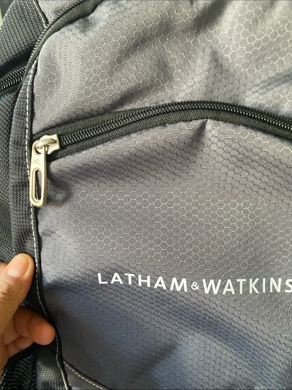 High Sierra Black & Gray Latham & Watkins Logo Backpack